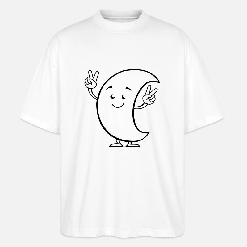 mond comic 01 - Stanley/Stella Oversized Unisex Bio T-Shirt Blaster 2.0 - Weiß