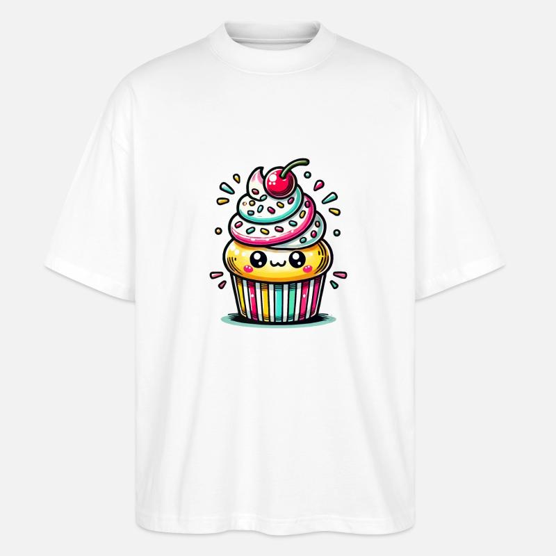 cupcake 1 - Stanley/Stella Oversized Unisex Bio T-Shirt Blaster 2.0 - Weiß