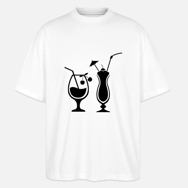 cocktails - Stanley/Stella Oversized Unisex Bio T-Shirt Blaster 2.0 - Weiß