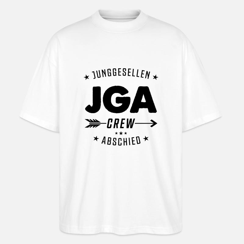 jga crew junggesellen - Stanley/Stella Oversized Unisex Bio T-Shirt Blaster 2.0 - Weiß