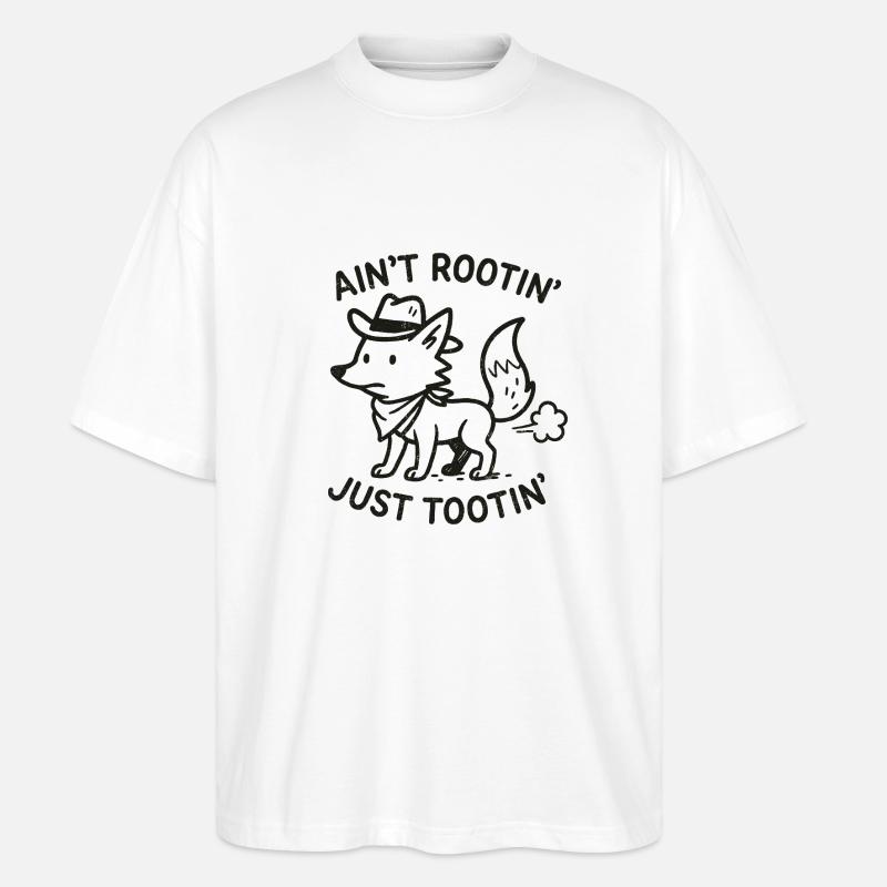 Rootin' Tootin Fox - Stanley/Stella Oversized Unisex Bio T-Shirt Blaster 2.0 - Weiß
