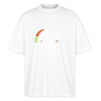 compteur anniversaire years ans 70 - T-shirt bio Blaster 2.0 coupe oversize Stanley/Stella Unisexe - blanc - Devant - Alina (178cm) & Michal (187cm)