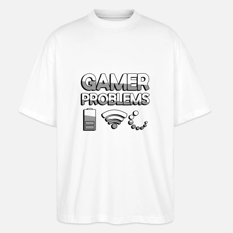 GAMER PROBLEMS - Gaming - Stanley/Stella Oversized Unisex Bio T-Shirt Blaster 2.0 - Weiß