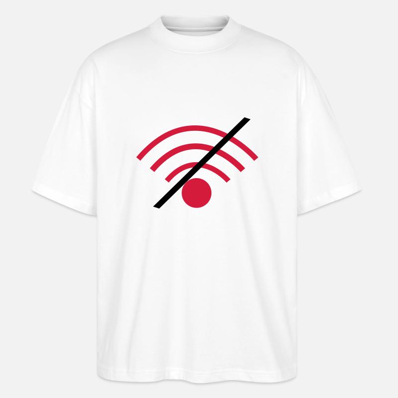 Kein Wlan - Stanley/Stella Oversized Unisex Bio T-Shirt Blaster 2.0 - Weiß