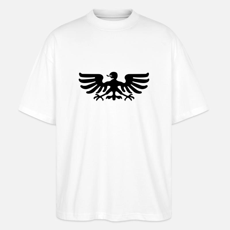 Adler Vogel Wappen Tier - Stanley/Stella Oversized Unisex Bio T-Shirt Blaster 2.0 - Weiß