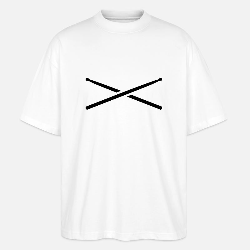 Schlagzeug - Stanley/Stella Oversized Unisex Bio T-Shirt Blaster 2.0 - Weiß