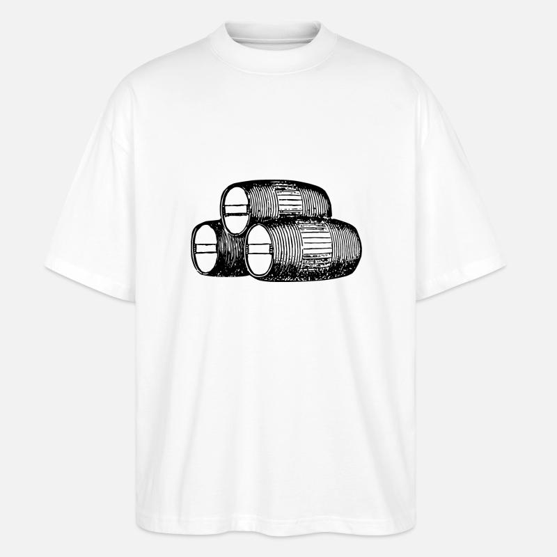 drei-faesser - Stanley/Stella Oversized Unisex Bio T-Shirt Blaster 2.0 - Weiß