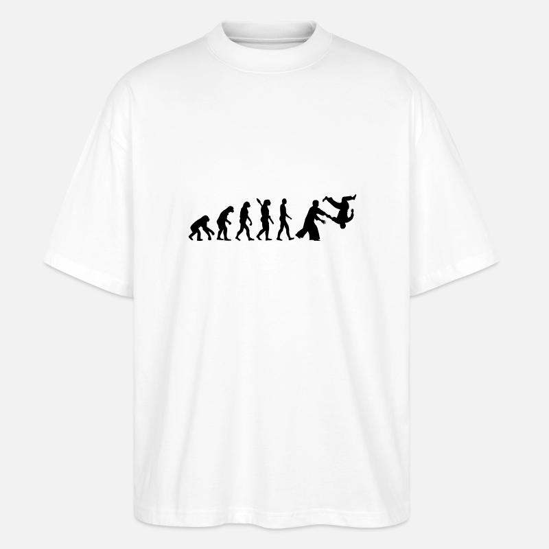 Evolution Aikido - Stanley/Stella Oversized Unisex Organic T-shirt Blaster 2.0 - white