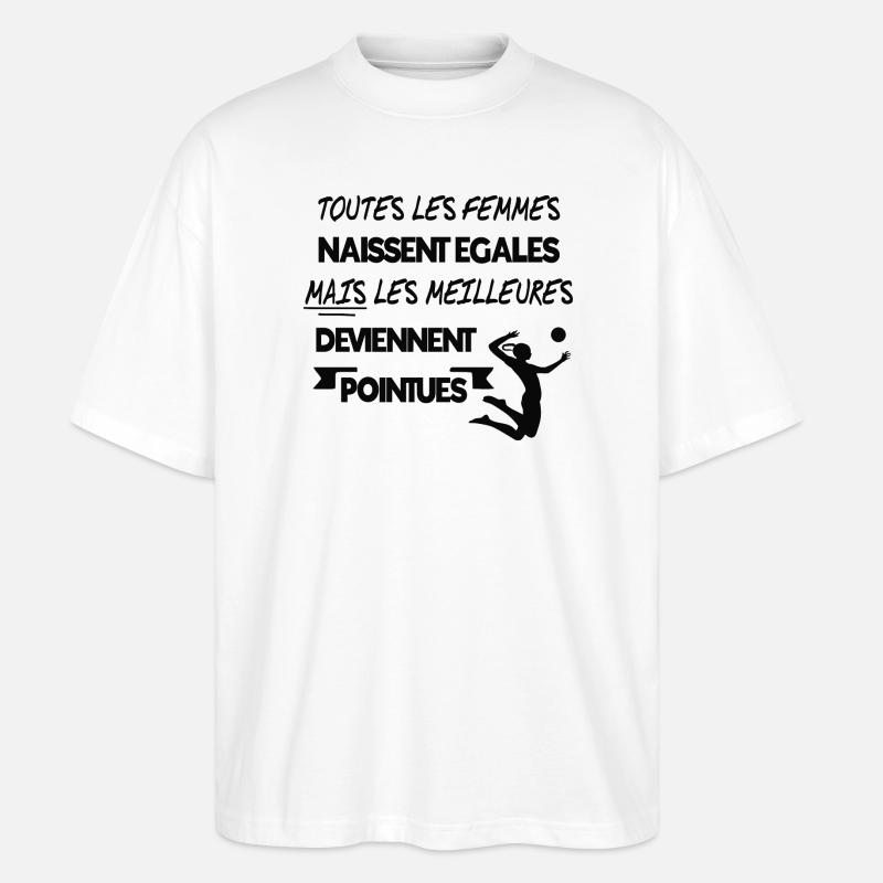 VOLLEY-BALL - Poste pointu(e) - T-shirt bio Blaster 2.0 coupe oversize Stanley/Stella Unisexe - blanc