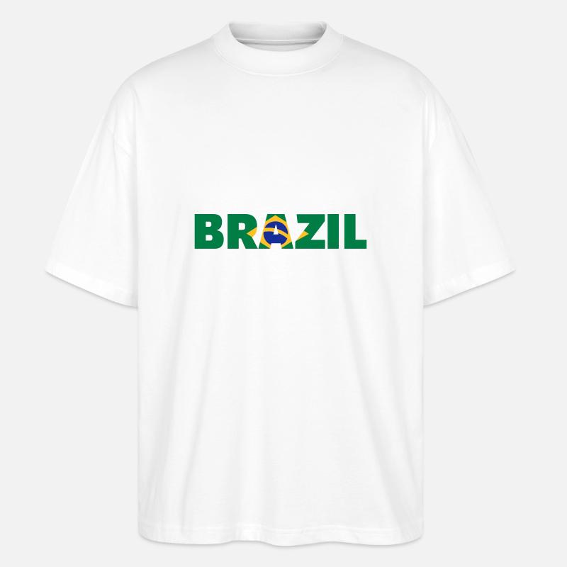 Brasilien - Stanley/Stella Oversized Unisex Bio T-Shirt Blaster 2.0 - Weiß