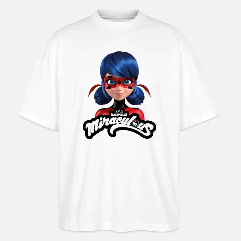 Miraculous Ladybug Avec Logo - T-shirt bio Blaster 2.0 coupe oversize Stanley/Stella Unisexe - blanc