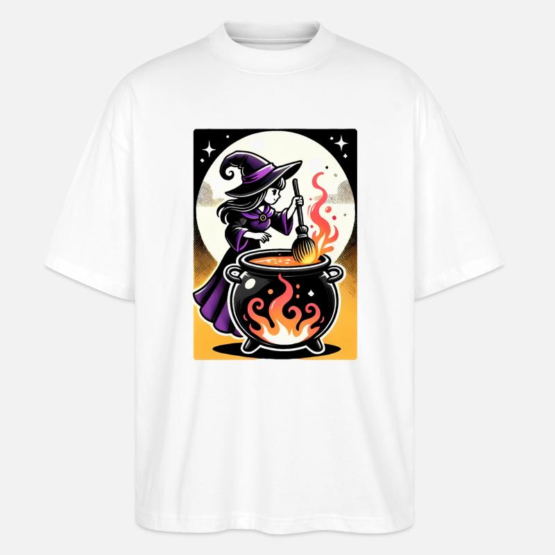 Teufel Hexe Design - Stanley/Stella Oversized Unisex Bio T-Shirt Blaster 2.0 - Weiß