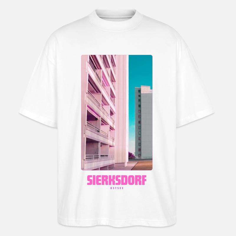SIERKSDORF OSTSEE - Stanley/Stella Oversized Unisex Bio T-Shirt Blaster 2.0 - Weiß