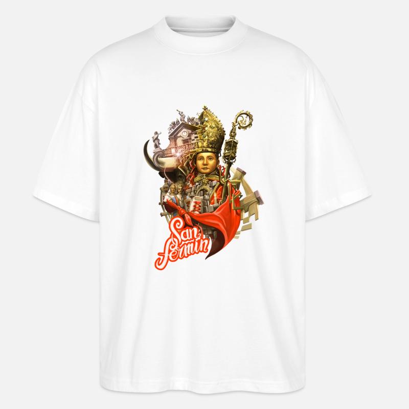 San Fermin - Stanley/Stella Oversized Unisex Bio T-Shirt Blaster 2.0 - Weiß