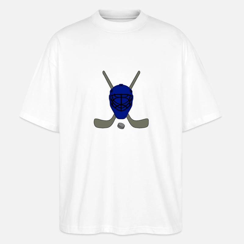 Eishockey maske - Stanley/Stella Oversized Unisex Bio T-Shirt Blaster 2.0 - Weiß