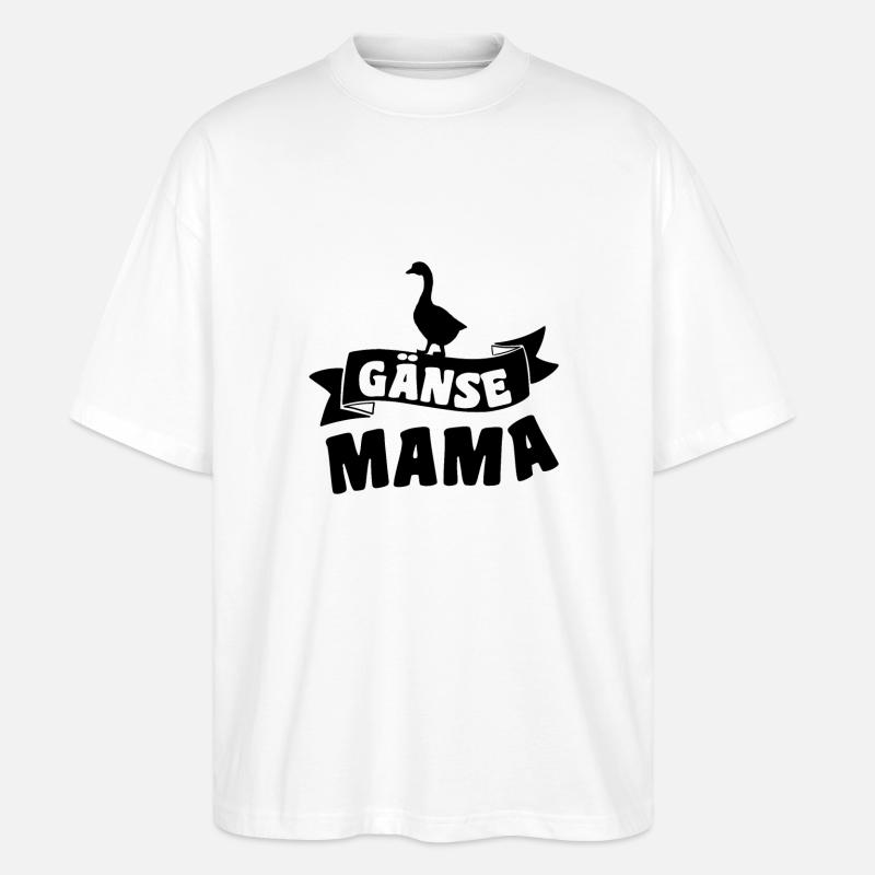 Gänse Mutter - Stanley/Stella Oversized Unisex Bio T-Shirt Blaster 2.0 - Weiß