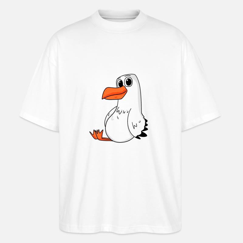 Möwe - Stanley/Stella Oversized Unisex Bio T-Shirt Blaster 2.0 - Weiß