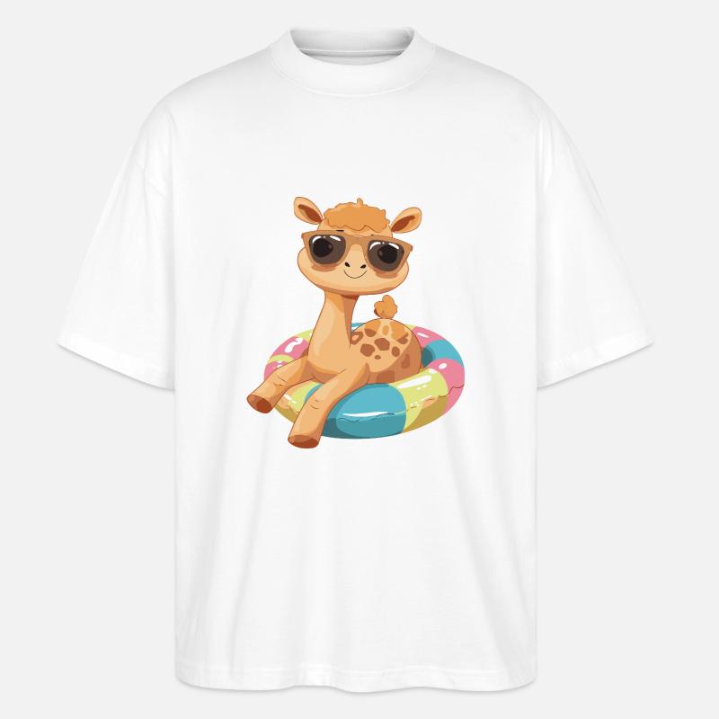 Kamel Comic Cool - Stanley/Stella Oversized Unisex Bio T-Shirt Blaster 2.0 - Weiß