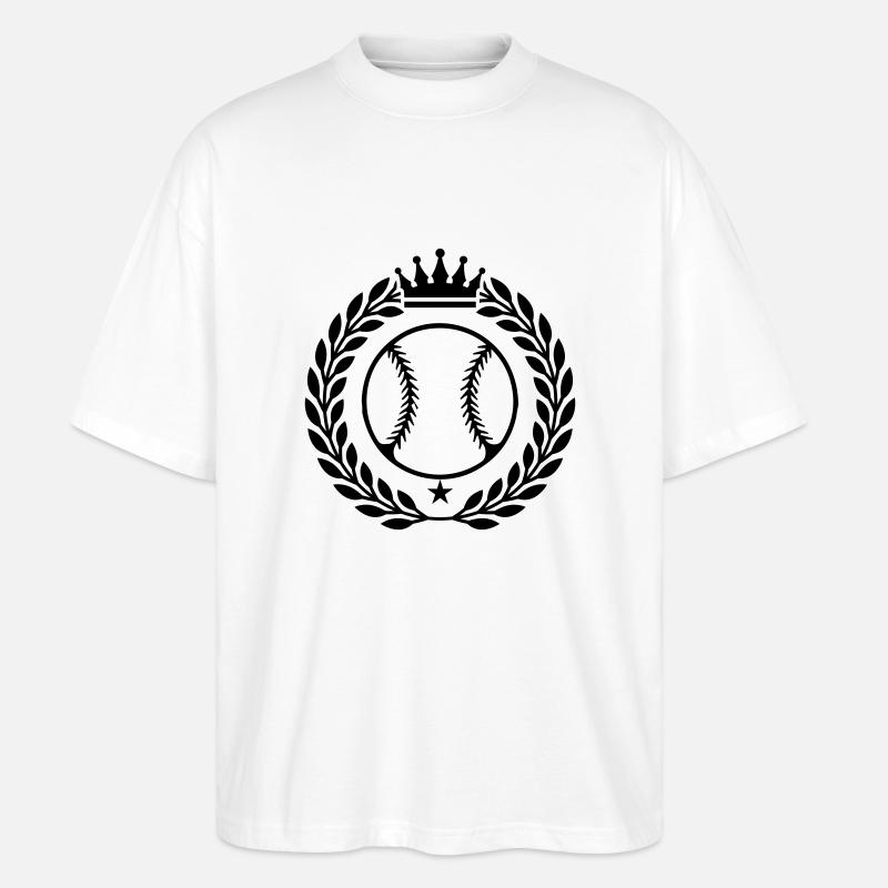 baseball wappen - Stanley/Stella Oversized Unisex Bio T-Shirt Blaster 2.0 - Weiß