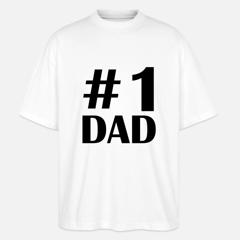 1 dad - Stanley/Stella Oversized Unisex Bio T-Shirt Blaster 2.0 - Weiß