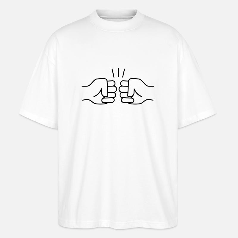 FISTBUMP - Stanley/Stella Oversized Unisex Organic T-shirt Blaster 2.0 - white