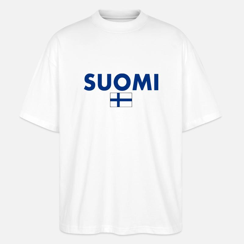 Suomi - Stanley/Stella Oversized Unisex Bio T-Shirt Blaster 2.0 - Weiß