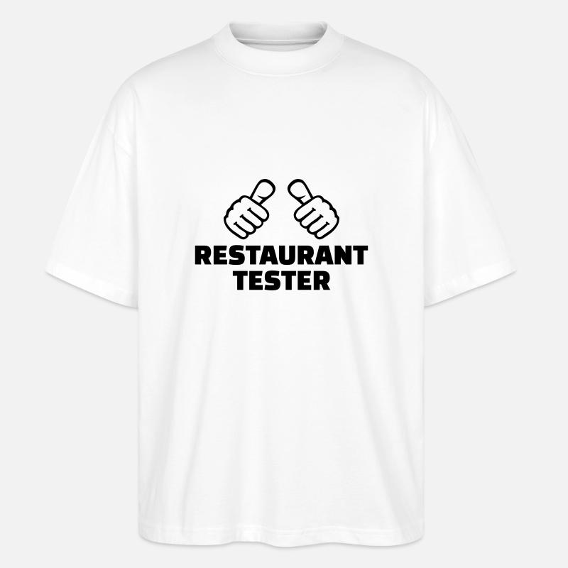 Restaurant Tester - Stanley/Stella Oversized Unisex Bio T-Shirt Blaster 2.0 - Weiß