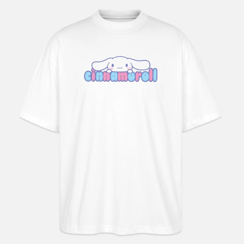 Cinnamoroll Regarde Par-dessus L'inscription - T-shirt bio Blaster 2.0 coupe oversize Stanley/Stella Unisexe - blanc