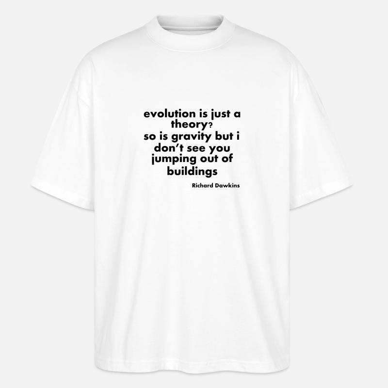Evolution Quotes - Stanley/Stella Oversized Unisex Organic T-shirt Blaster 2.0 - white