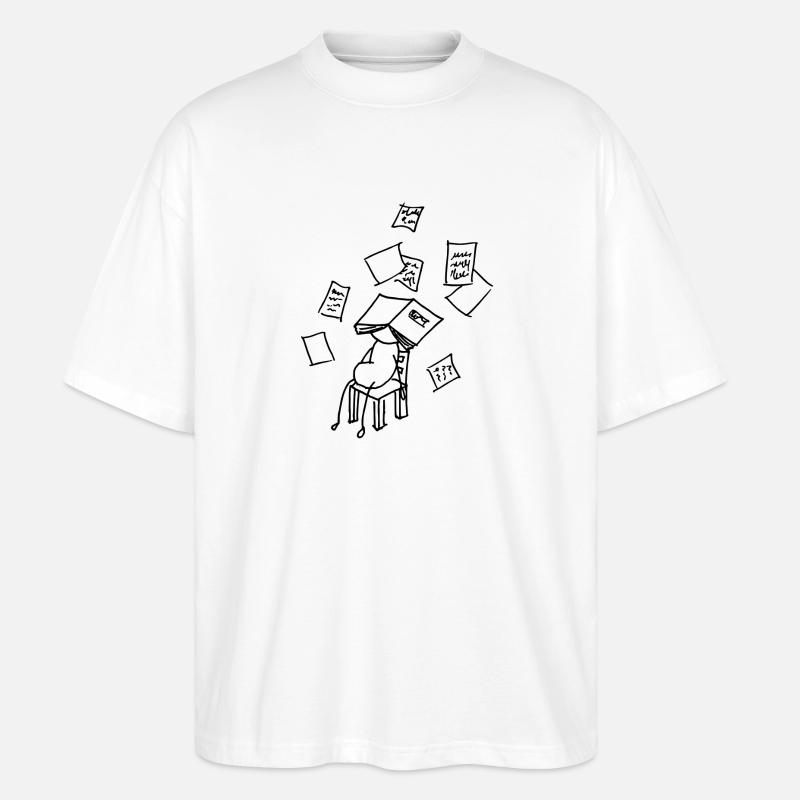 krank oder Schule - Stanley/Stella Oversized Unisex Bio T-Shirt Blaster 2.0 - Weiß