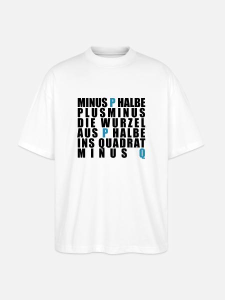 p-q-Formel - Stanley/Stella Oversized Unisex Bio T-Shirt Blaster 2.0 - Weiß