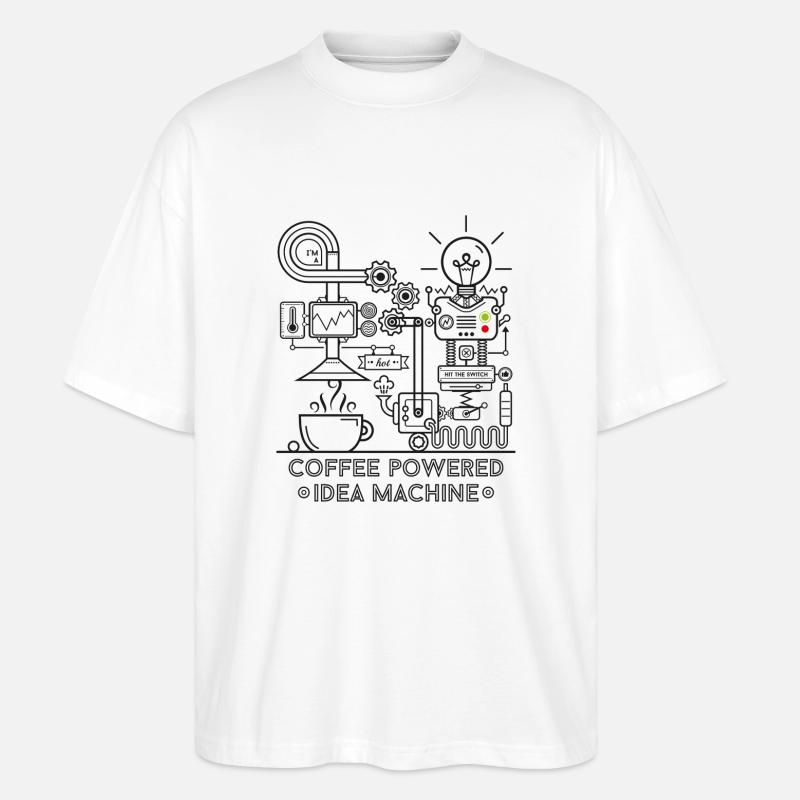 Coffee powered - black - Stanley/Stella Oversized Unisex Bio T-Shirt Blaster 2.0 - Weiß