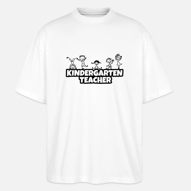 kindergarten teacher - Stanley/Stella Oversized Unisex Bio T-Shirt Blaster 2.0 - Weiß