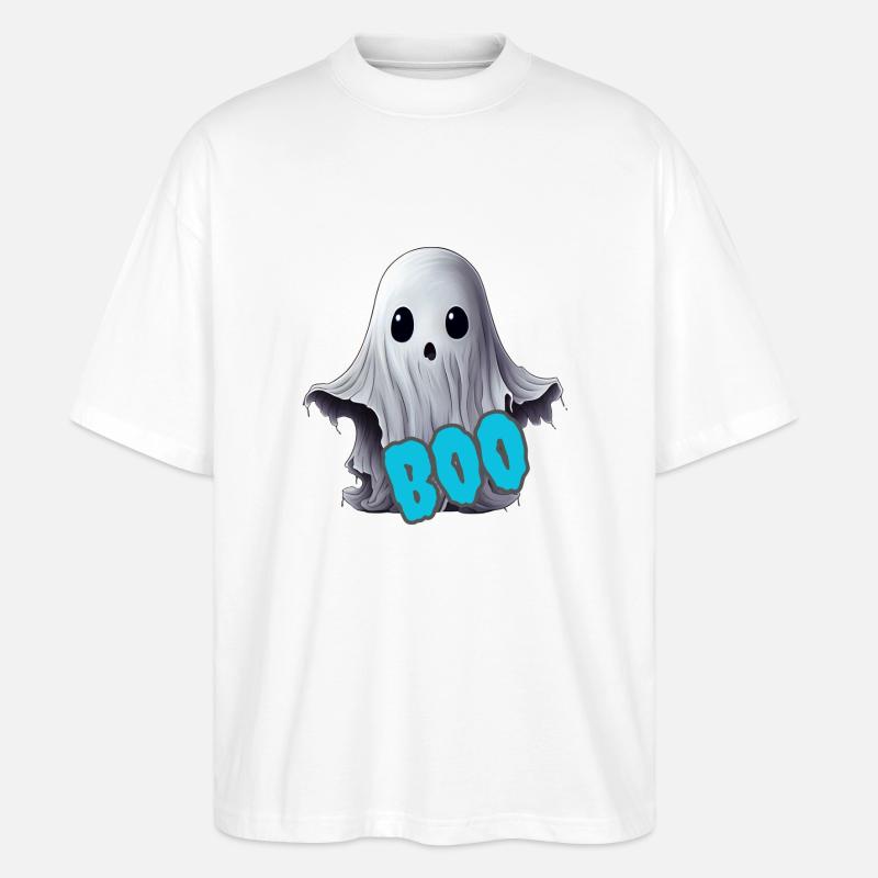 Boo der Geist - Stanley/Stella Oversized Unisex Bio T-Shirt Blaster 2.0 - Weiß