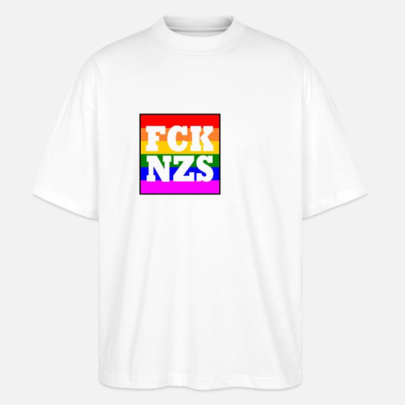 Fck nzs - Stanley/Stella Oversized Unisex Bio T-Shirt Blaster 2.0 - Weiß