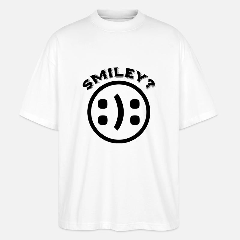 Schroedinger Lachen - Stanley/Stella Oversized Unisex Bio T-Shirt Blaster 2.0 - Weiß