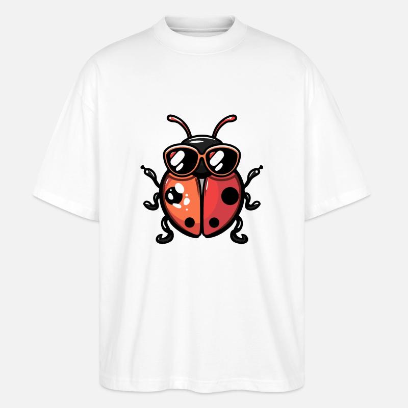 Coccinelle Bande dessinée Cool - T-shirt bio Blaster 2.0 coupe oversize Stanley/Stella Unisexe - blanc