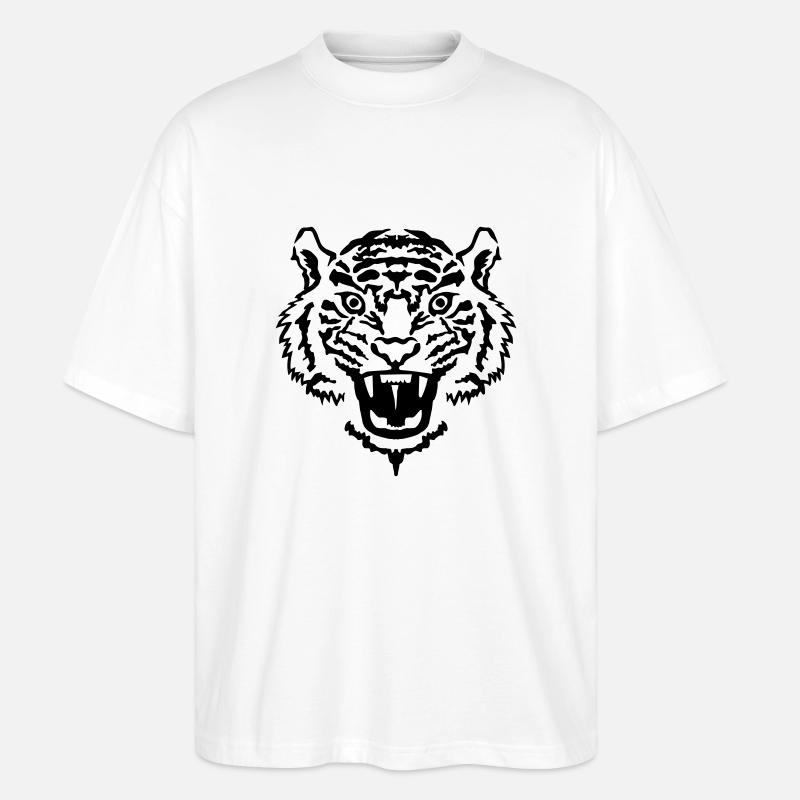 Tigre - T-shirt bio Blaster 2.0 coupe oversize Stanley/Stella Unisexe - blanc