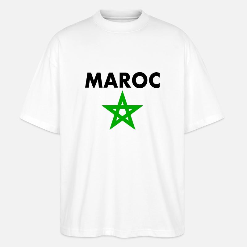 Marokko - Stanley/Stella Oversized Unisex Bio T-Shirt Blaster 2.0 - Weiß