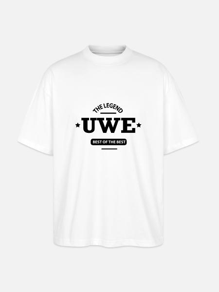 uwe - Stanley/Stella Oversized Unisex Bio T-Shirt Blaster 2.0 - Weiß