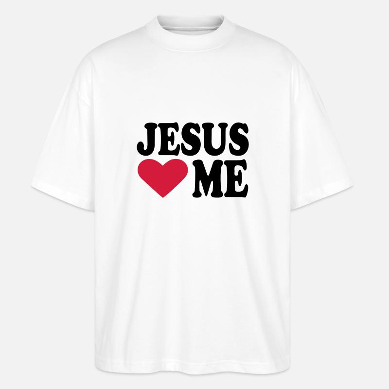 Jesus - Stanley/Stella Oversized Unisex Bio T-Shirt Blaster 2.0 - Weiß