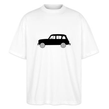 Youngtimer 4L profil - T-shirt bio Blaster 2.0 coupe oversize Stanley/Stella Unisexe - blanc - Devant - Alina (178cm) & Michal (187cm)