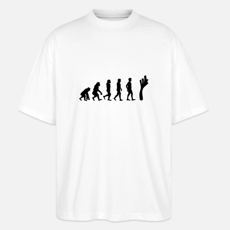 évolution poireau - T-shirt bio Blaster 2.0 coupe oversize Stanley/Stella Unisexe - blanc