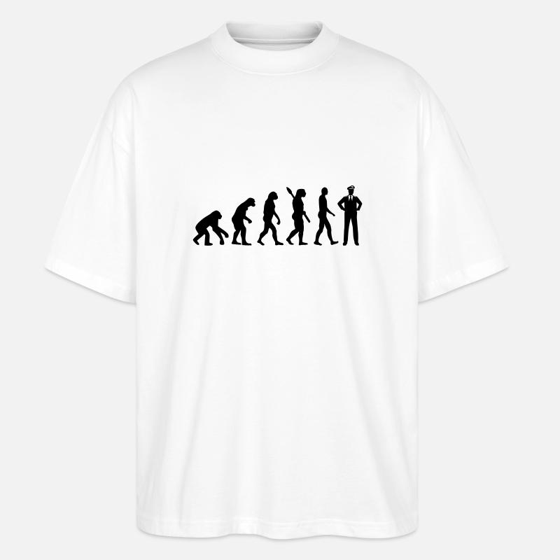 Evolution Pilot - Stanley/Stella Oversized Unisex Organic T-shirt Blaster 2.0 - white