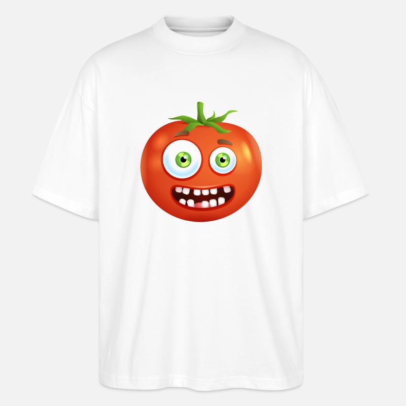 tomate gemüse013 - Stanley/Stella Oversized Unisex Bio T-Shirt Blaster 2.0 - Weiß