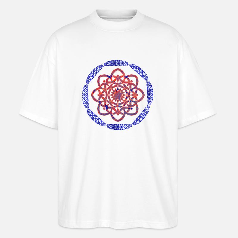 Celtic knot 19 E 263 - Stanley/Stella Oversized Unisex Organic T-shirt Blaster 2.0 - white