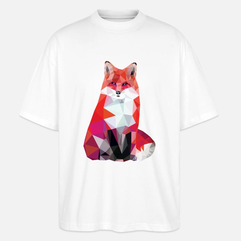 Red Fox - Stanley/Stella Oversized Unisex Bio T-Shirt Blaster 2.0 - Weiß