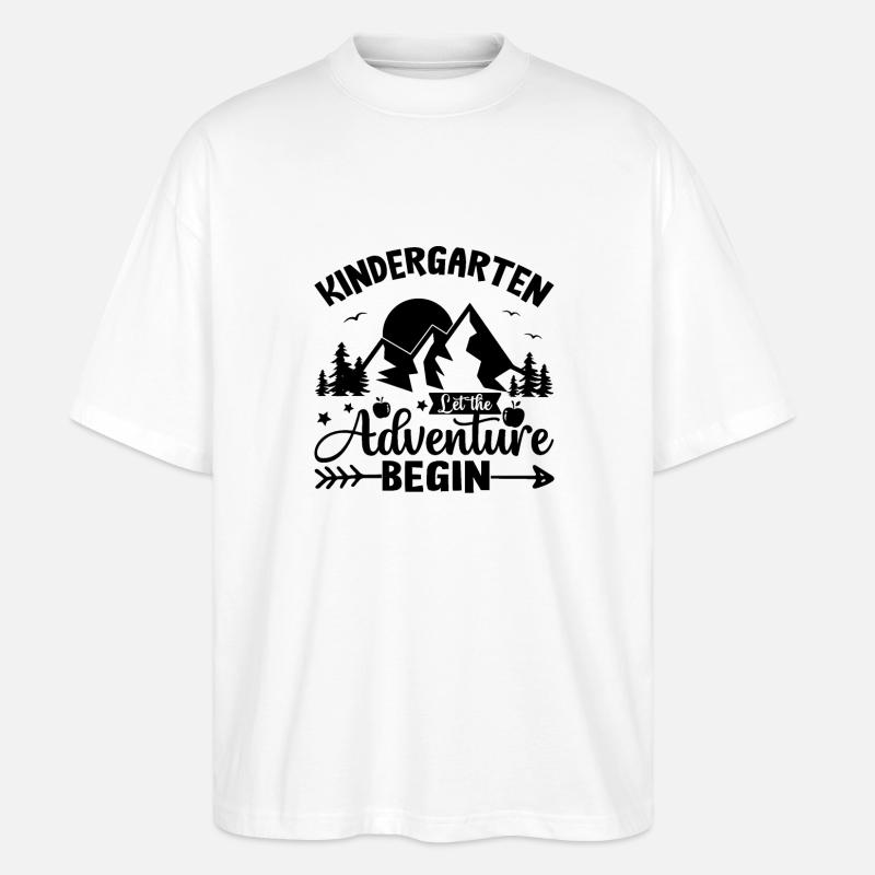 Kindergarten Das Abenteuer beginnt - Stanley/Stella Oversized Unisex Bio T-Shirt Blaster 2.0 - Weiß