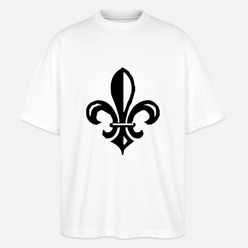 fleur de lis french lily - Stanley/Stella Oversized Unisex Bio T-Shirt Blaster 2.0 - Weiß