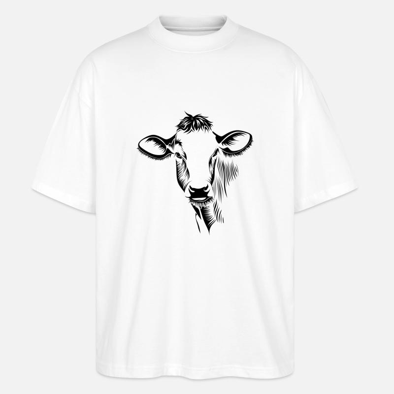 Kuhkopf - Stanley/Stella Oversized Unisex Bio T-Shirt Blaster 2.0 - Weiß